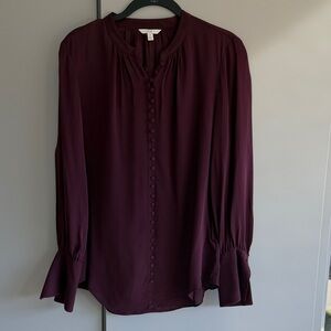Elegant Silk Plum Women's Top